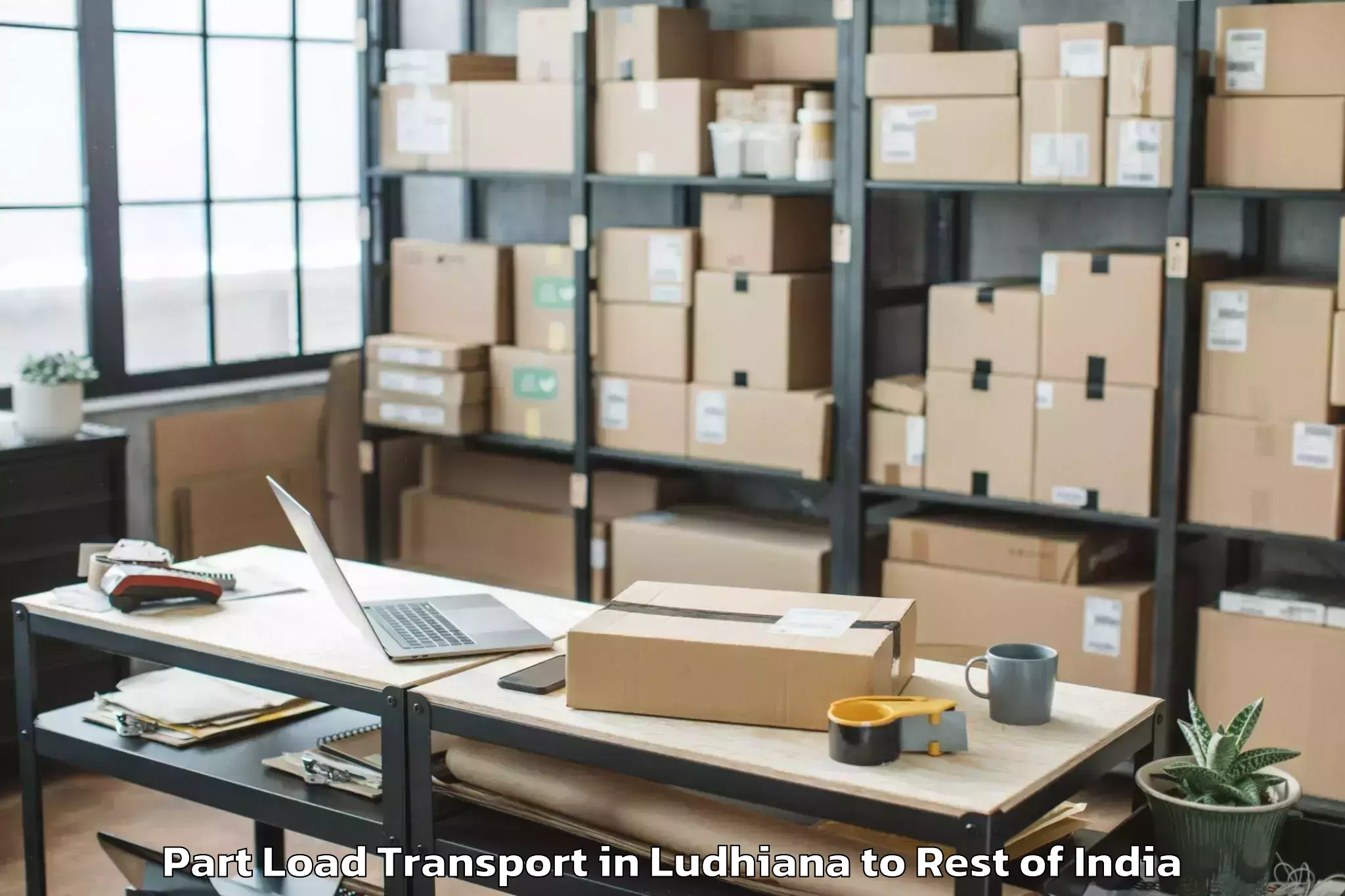 Reliable Ludhiana to Raghunathapally Part Load Transport